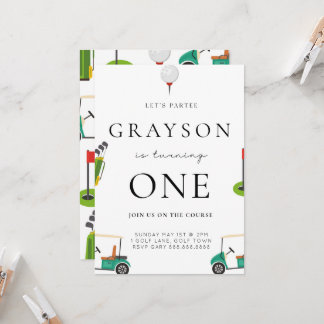 Golf Birthday Par Tee Invitation