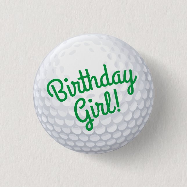 Golf Birthday Party 3 Cm Round Badge (Front)