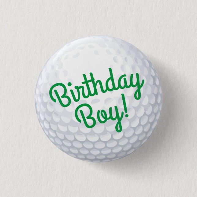 Golf Birthday Party 3 Cm Round Badge (Front)