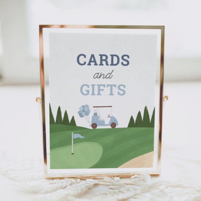 Golf Birthday Party Cards and Gifts Sign (Creator Uploaded)