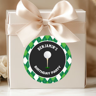 Golf Birthday Party Favour Sticker