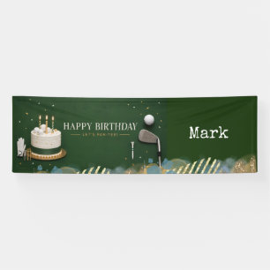 Golf birthday party for golfer banner
