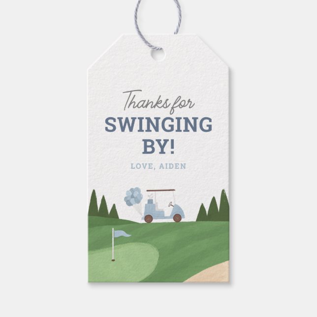 Golf Birthday Party Gift Tags (Front)