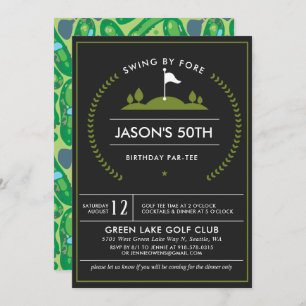 Golf Birthday Party Invitation