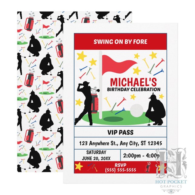 Golf Birthday Party Invitation (Men) (Creator Uploaded)