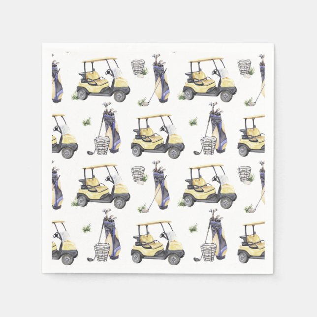 Golf Birthday Party Napkin (Front)