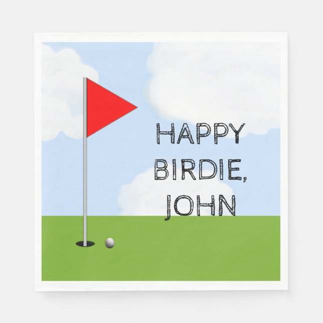 Golf Birthday Party Napkin (Front)
