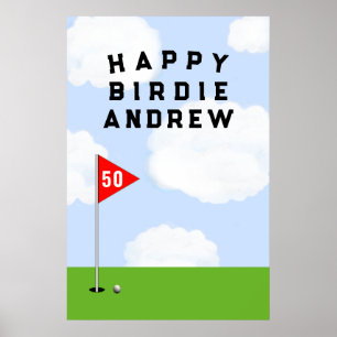 golf birthday party poster