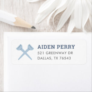Golf Birthday Party Return Address Label