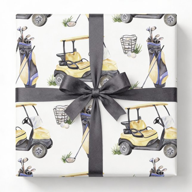 Golf Birthday Party Wrapping Paper (Creator Uploaded)