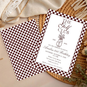 Golf Birthday Retro Club Party Old Money Invitation