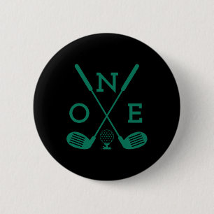 Golf Birthday Shirt 1st Birthday Hole In One Boys  6 Cm Round Badge