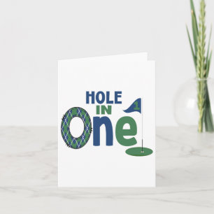Golf Birthday Shirt 1st Birthday Hole In One Boys Card