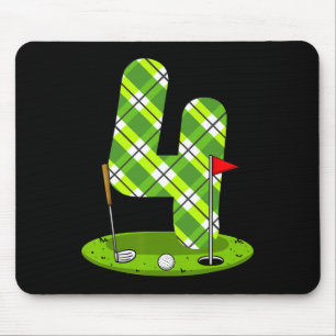 Golf Birthday Shirt For Kids 4th Birthday Party Go Mouse Pad