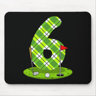 Golf Birthday Shirt For Kids 6th Birthday Party Go Mouse Pad
