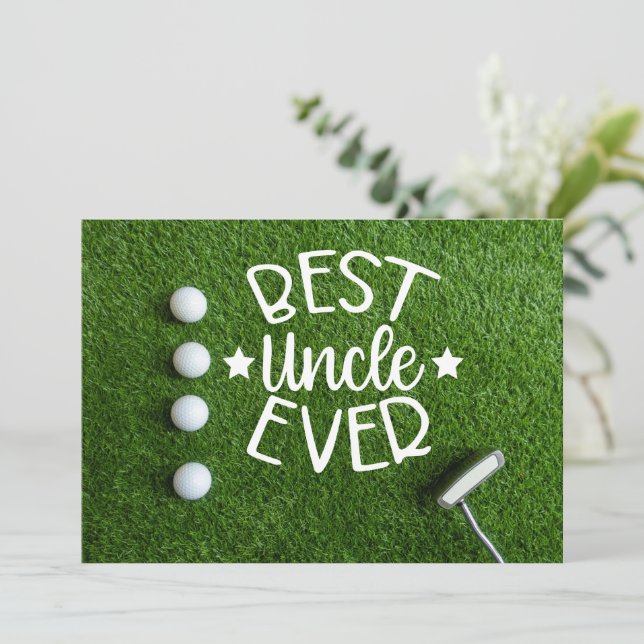 Golf Birthday Tee Up for Uncle's Golf Spectacular Invitation