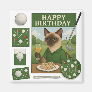 Golf Birthday Themed for Cat Lovers Magnet