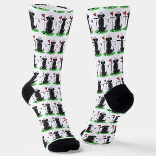 Golf Black Labrador Retriever Dog - Cute Socks