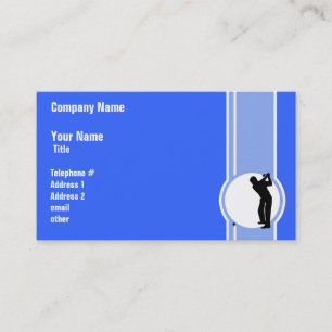 Golf; Blue Business Card