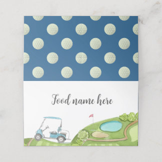 Golf Blue Tent Place Card Birthday Baby Shower