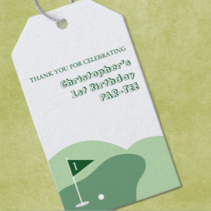 Golf Boy 1st Birthday Gift Tags