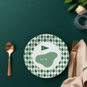 Golf Boy 1st Birthday Paper Plate