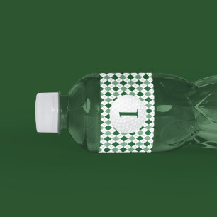 Golf Boy 1st Birthday Water Bottle Label