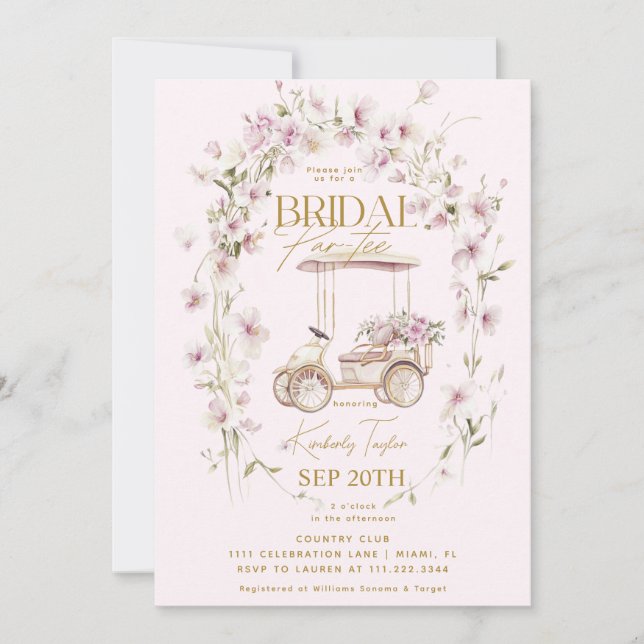 Golf Bridal Shower Bridal Par-tee Invitation (Front)