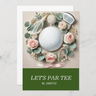 Golf Bridal Shower themed with golf ball  Invitation