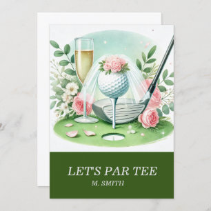 Golf Bridal Shower themed with golf ball Invitation