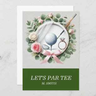 Golf Bridal Shower themed with golf ball  Invitation