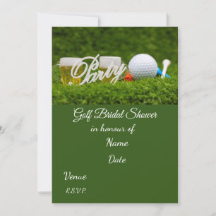 Golf Bridal Shower with golf ball  Save the Date Invitation