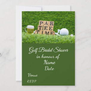 Golf Bridal Shower with golf ball  Save the Date Invitation