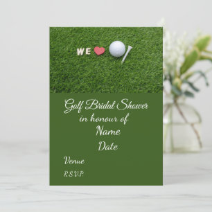 Golf Bridal Shower with golf ball  Save the Date  Invitation