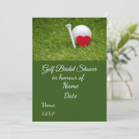 Golf Bridal Shower with golf ball Save the Date