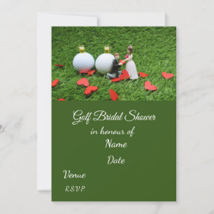 Golf Bridal Shower with golf ball  Save the Date Invitation