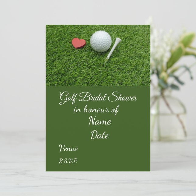 Golf Bridal Shower with golf ball  Save the Date Invitation (Standing Front)