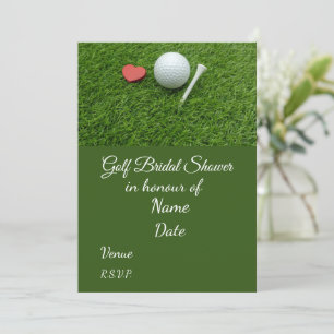 Golf Bridal Shower with golf ball  Save the Date Invitation