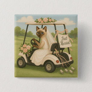 Golf Bride after Party 15 Cm Square Badge