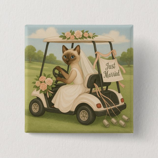 Golf Bride after Party  15 Cm Square Badge (Front)