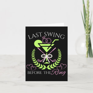 Golf Bride Last Swing Before The Ring Bachelorette Card