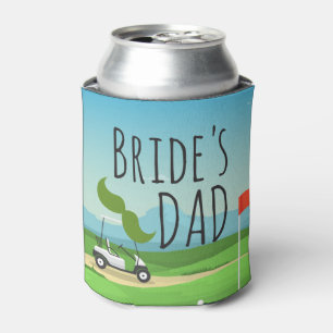 Golf Bride's Dad for Golfer Wedding Can Cooler