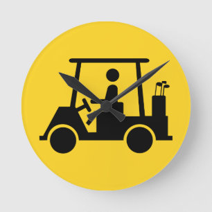Golf Buggy Round Clock