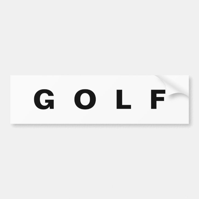 GOLF bumper sticker (Front)