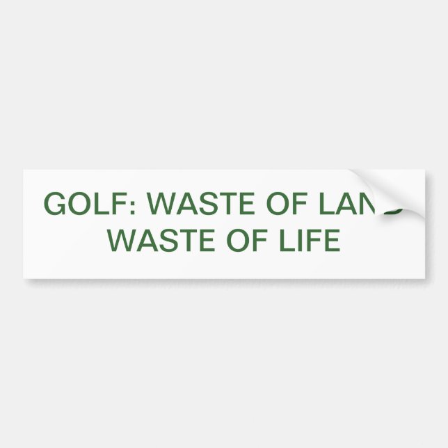 GOLF BUMPER STICKER (Front)