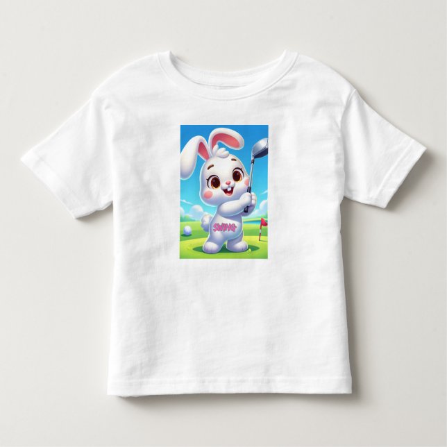 Golf Bunny Toddler T-Shirt (Front)