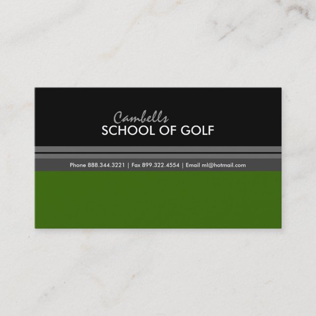 Golf  Business Card (Front)
