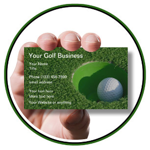 Golf Business Cards Modern Rounded Corners