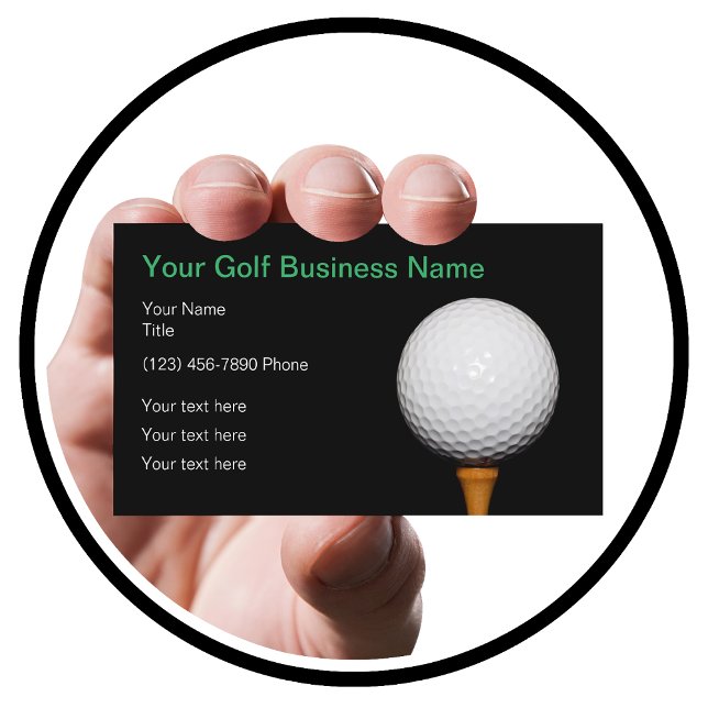Golf Business Simple Golf Ball Theme Card (Creator Uploaded)