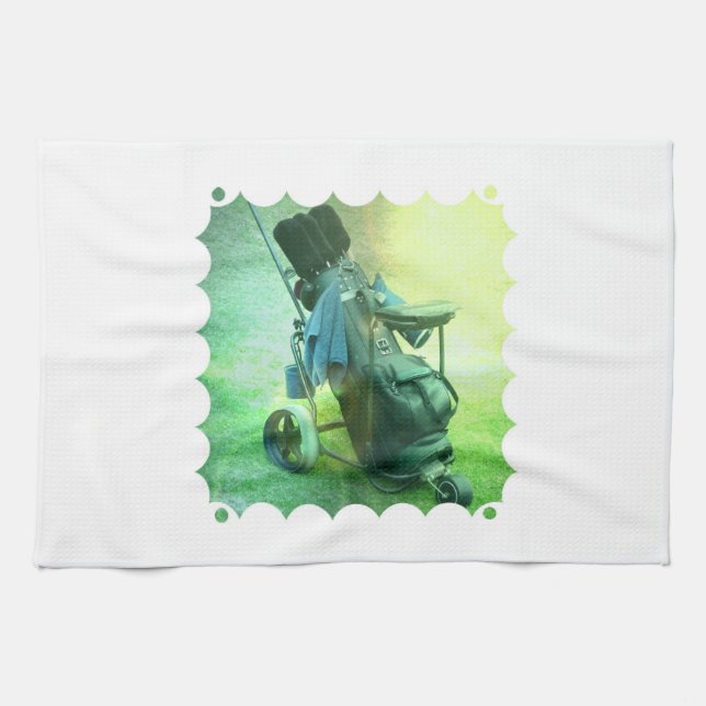 Golf Caddie Kitchen Towel (Horizontal)